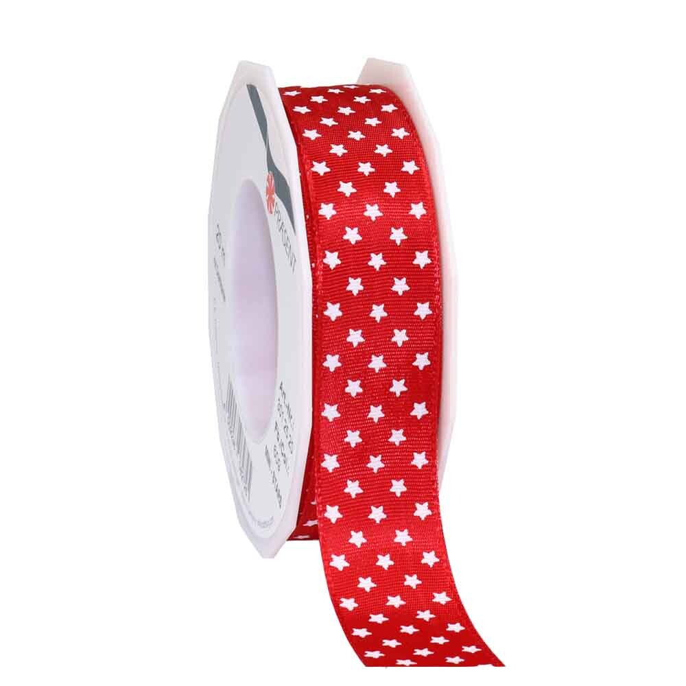 Geschenkband Rot Mini Stars