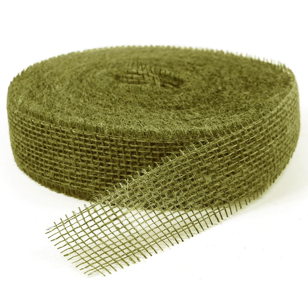 Geschenkband Jute olive