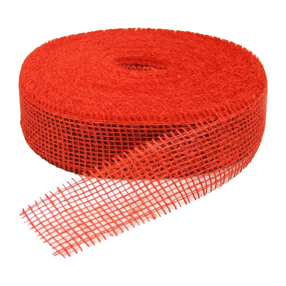 Geschenkband Jute rot