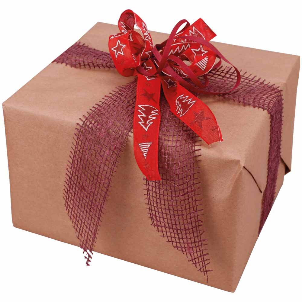 Geschenkband Jute weinrot Geschenkband Jute weinrot