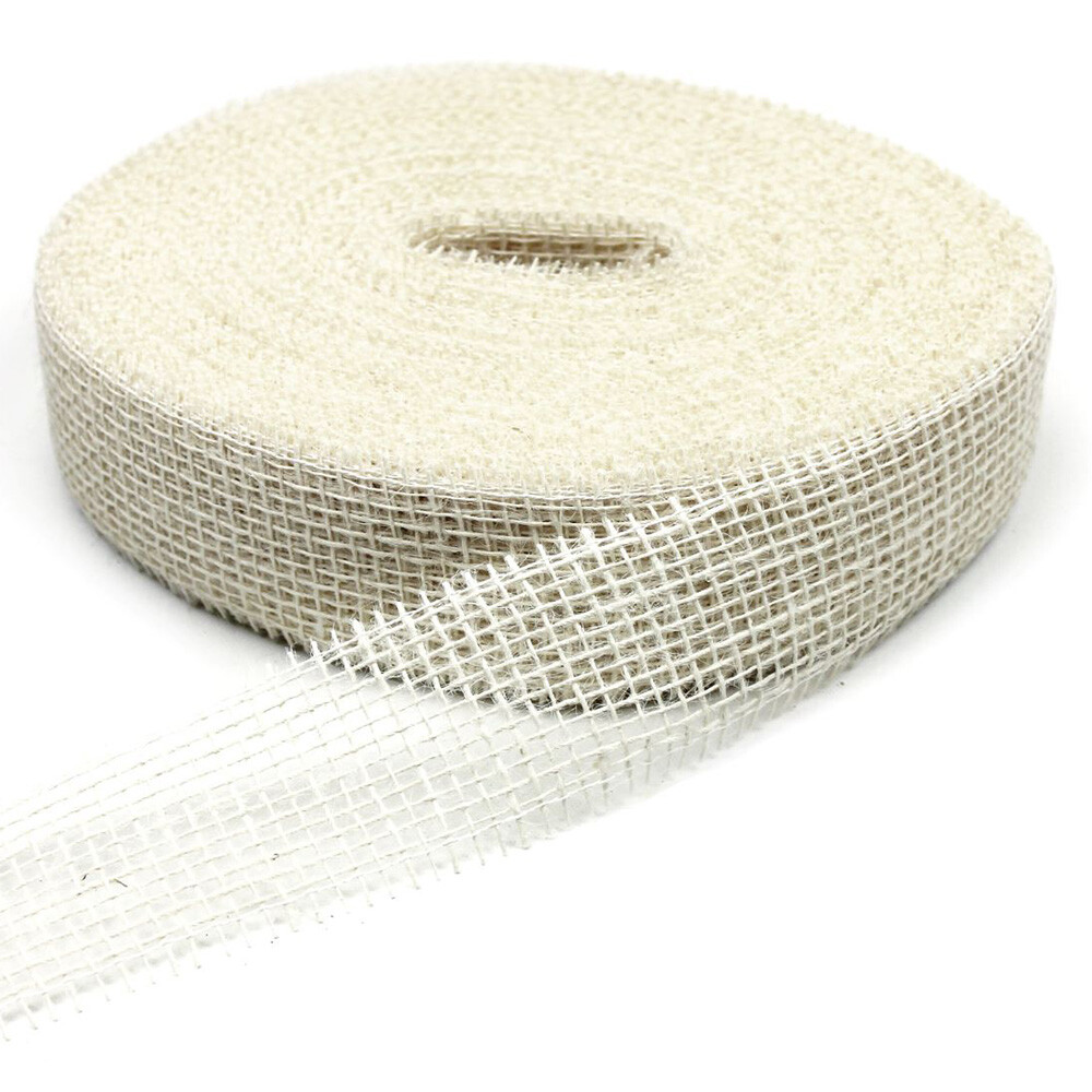 Geschenkband Jute weiß