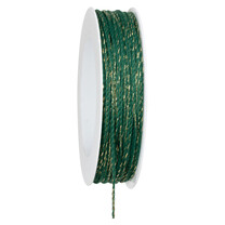 Geschenkband Kordel Twist grün/gold 2 mm x 50 m Geschenkband Kordel Twist grün/gold 2 mm x 50 m