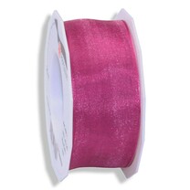 Geschenkband "Organza" mit Drahtkante Fuchsia 40 mm Geschenkband "Organza" mit Drahtkante Fuchsia 40 mm