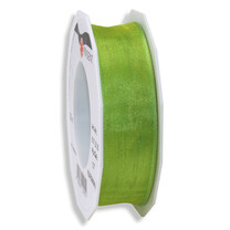 Geschenkband "Organza" mit Drahtkante Limette 25 mm Geschenkband "Organza" mit Drahtkante Limette 25 mm