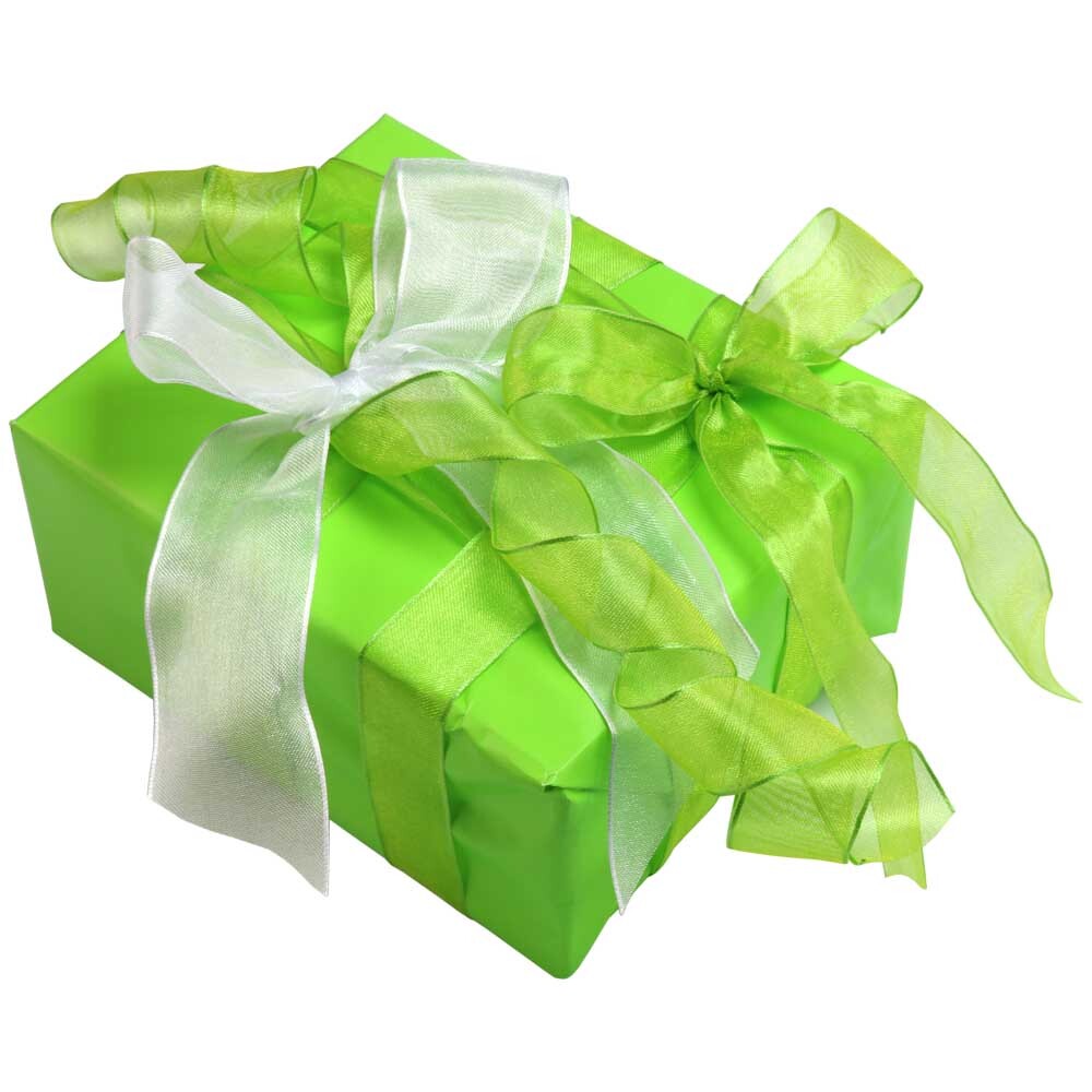 Geschenkband "Organza" mit Drahtkante Limette 25 mm