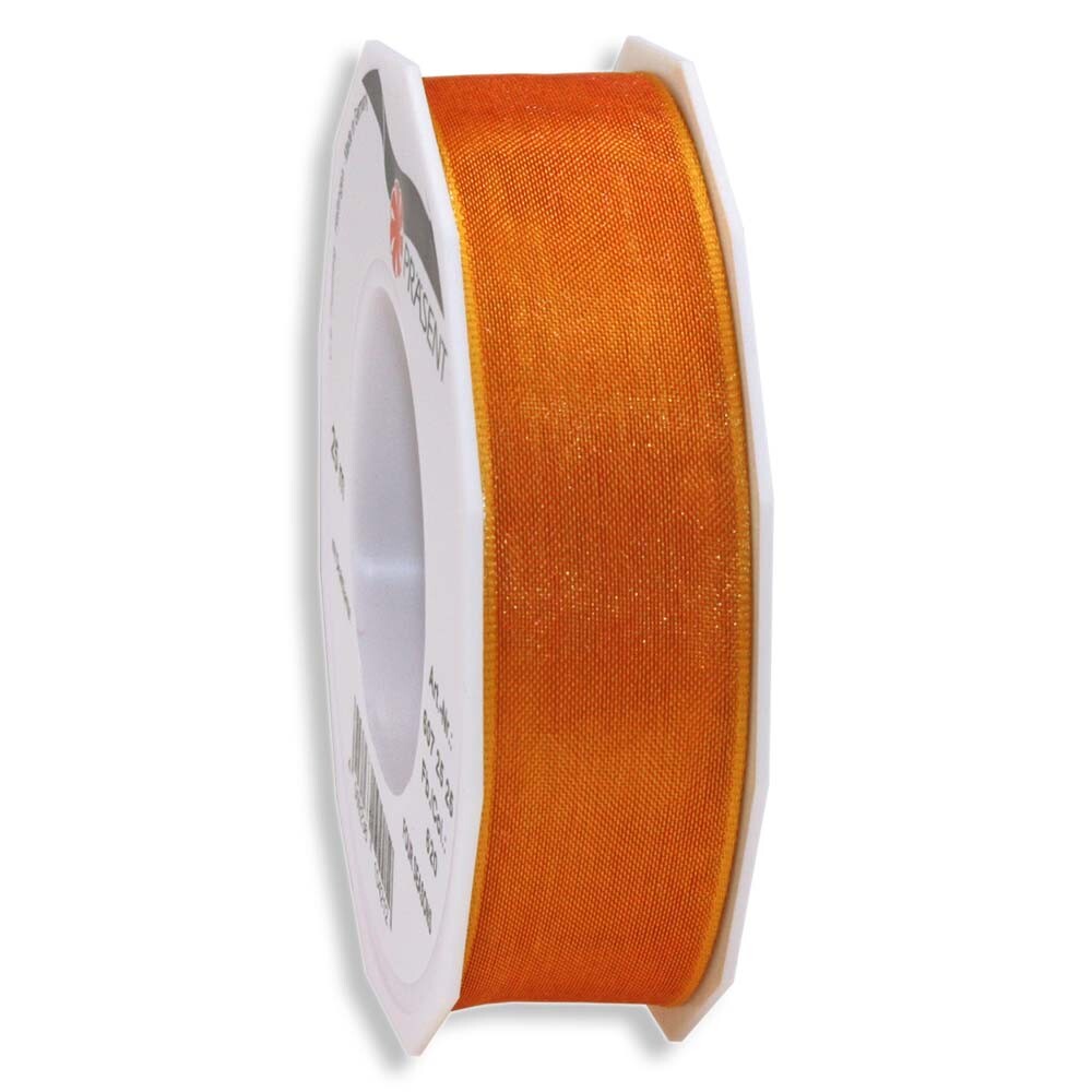 Geschenkband "Organza" mit Drahtkante Orange 25 mm Geschenkband "Organza" mit Drahtkante Orange 25 mm
