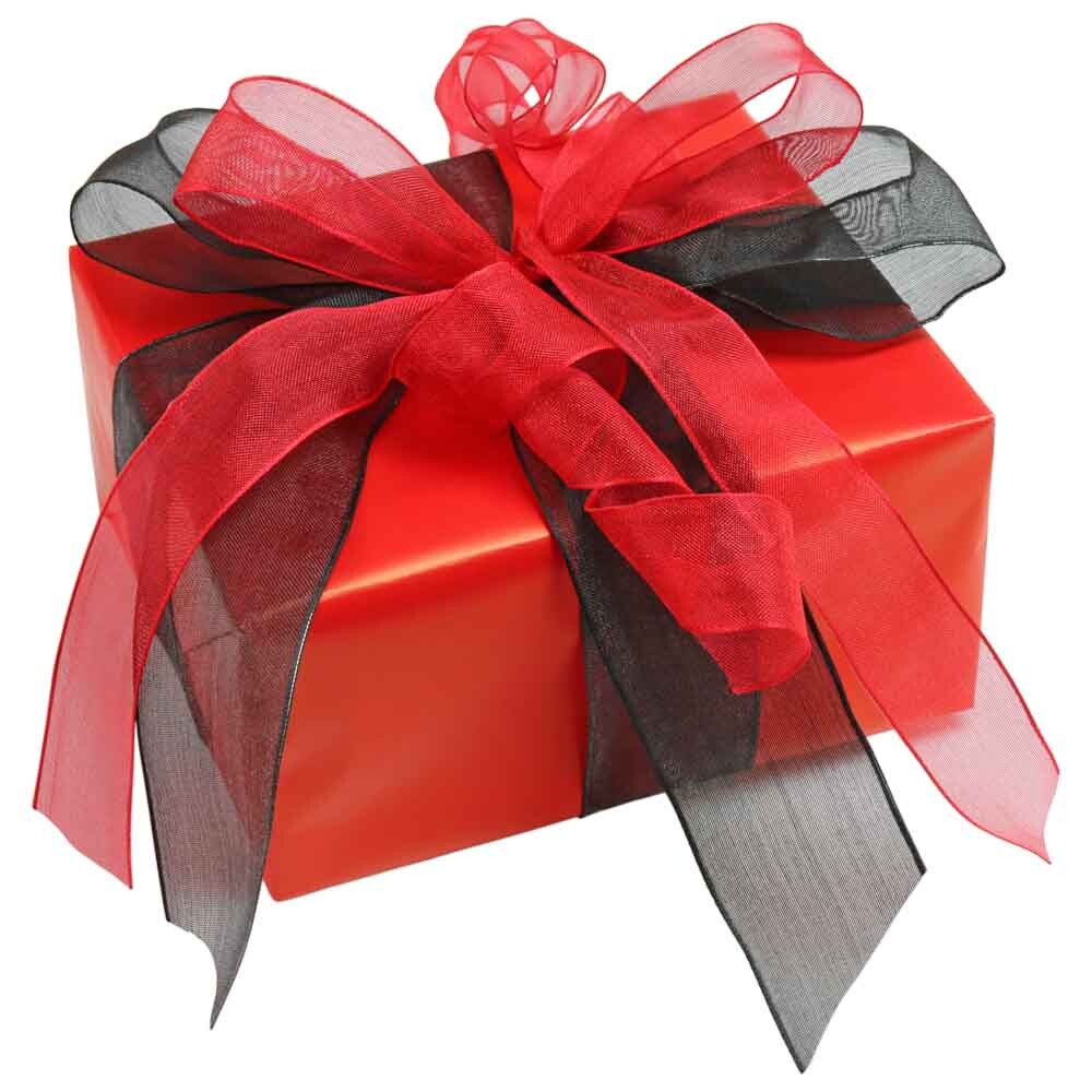 Geschenkband "Organza" mit Drahtkante Rot 25 mm