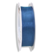 Geschenkband "Organza" mit Drahtkante Royalblau 25 mm Geschenkband "Organza" mit Drahtkante Royalblau 25 mm