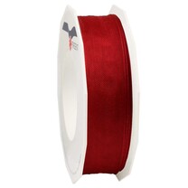 Geschenkband "Organza" mit Drahtkante Rubinrot 25 mm Geschenkband "Organza" mit Drahtkante Rubinrot 25 mm