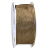 Geschenkband "Organza" mit Drahtkante Taupe 40 mm Geschenkband "Organza" mit Drahtkante Taupe 40 mm