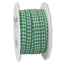Geschenkband Stoffband Vichy Karo Grün 10 mm Geschenkband Stoffband Vichy Karo Grün 10 mm