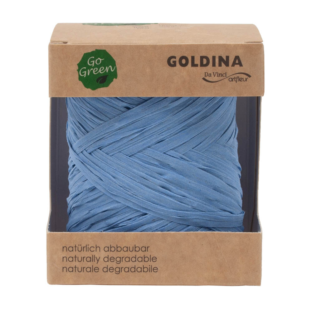 Geschenkbast - Raffia Nature mittelblau Geschenkbast - Raffia Nature mittelblau