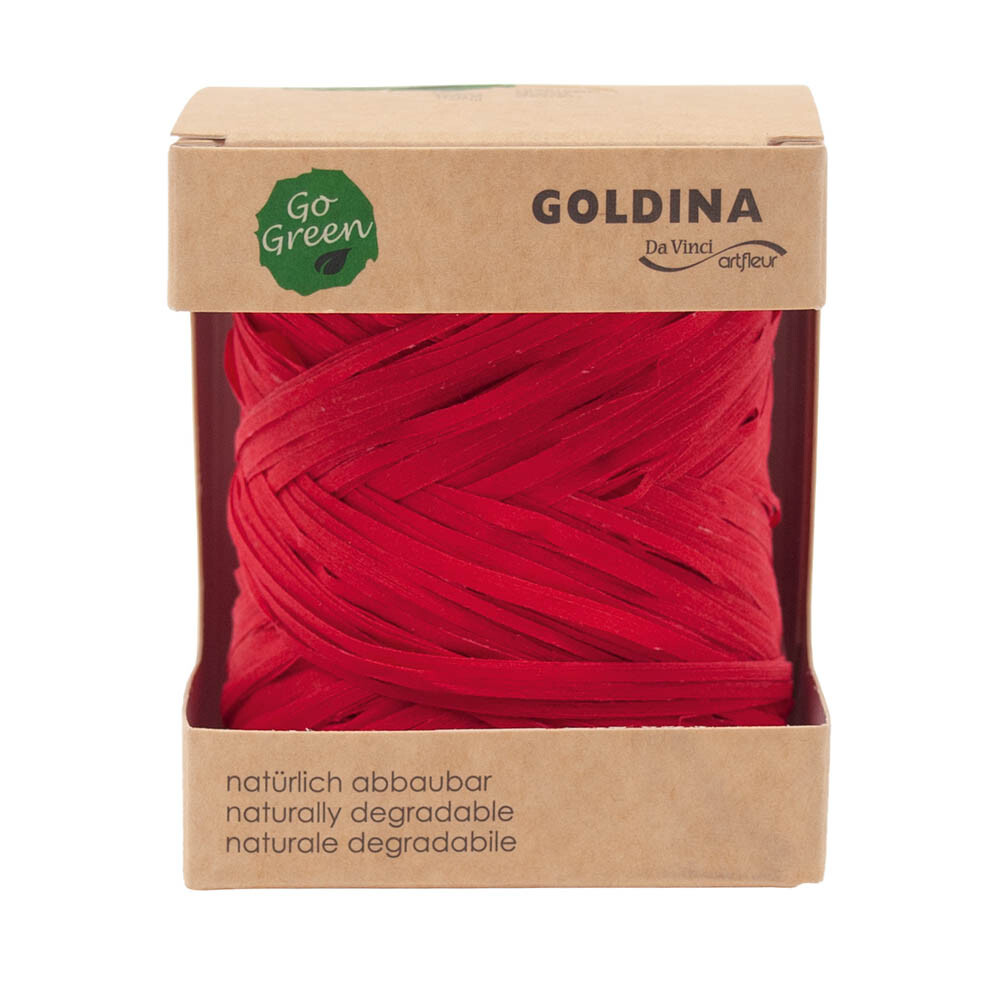 Geschenkbast - Raffia Nature rot Geschenkbast - Raffia Nature rot
