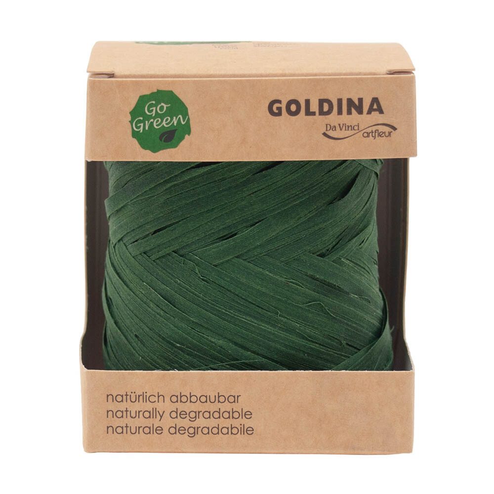 Geschenkbast - Raffia Nature waldgrün
