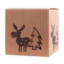 Geschenkbox offene Welle Elch Naturfarben Geschenkbox offene Welle Elch Naturfarben