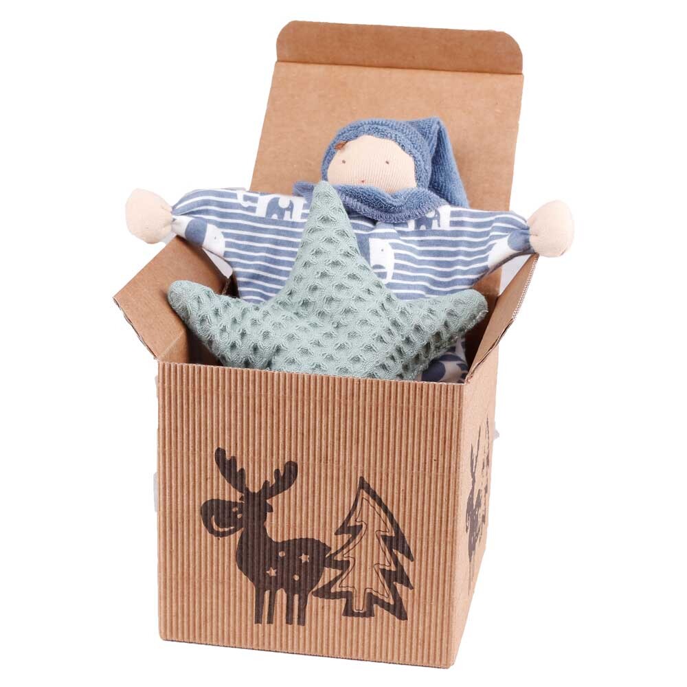 Geschenkbox offene Welle Elch Naturfarben Geschenkbox offene Welle Elch Naturfarben