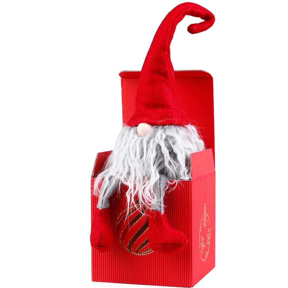 Geschenkbox offene Welle Weihnachtskugeln rot Geschenkbox offene Welle Weihnachtskugeln rot