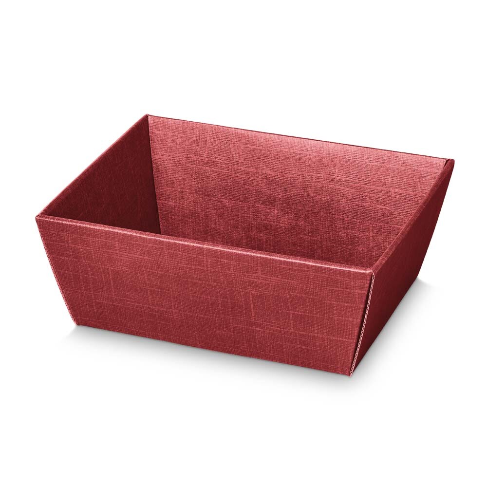 Geschenkkörbe 4-eckig Seta bordeaux klein Geschenkkörbe 4-eckig Seta bordeaux klein