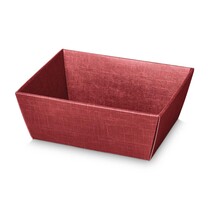 Geschenkkörbe 4-eckig Seta bordeaux klein
