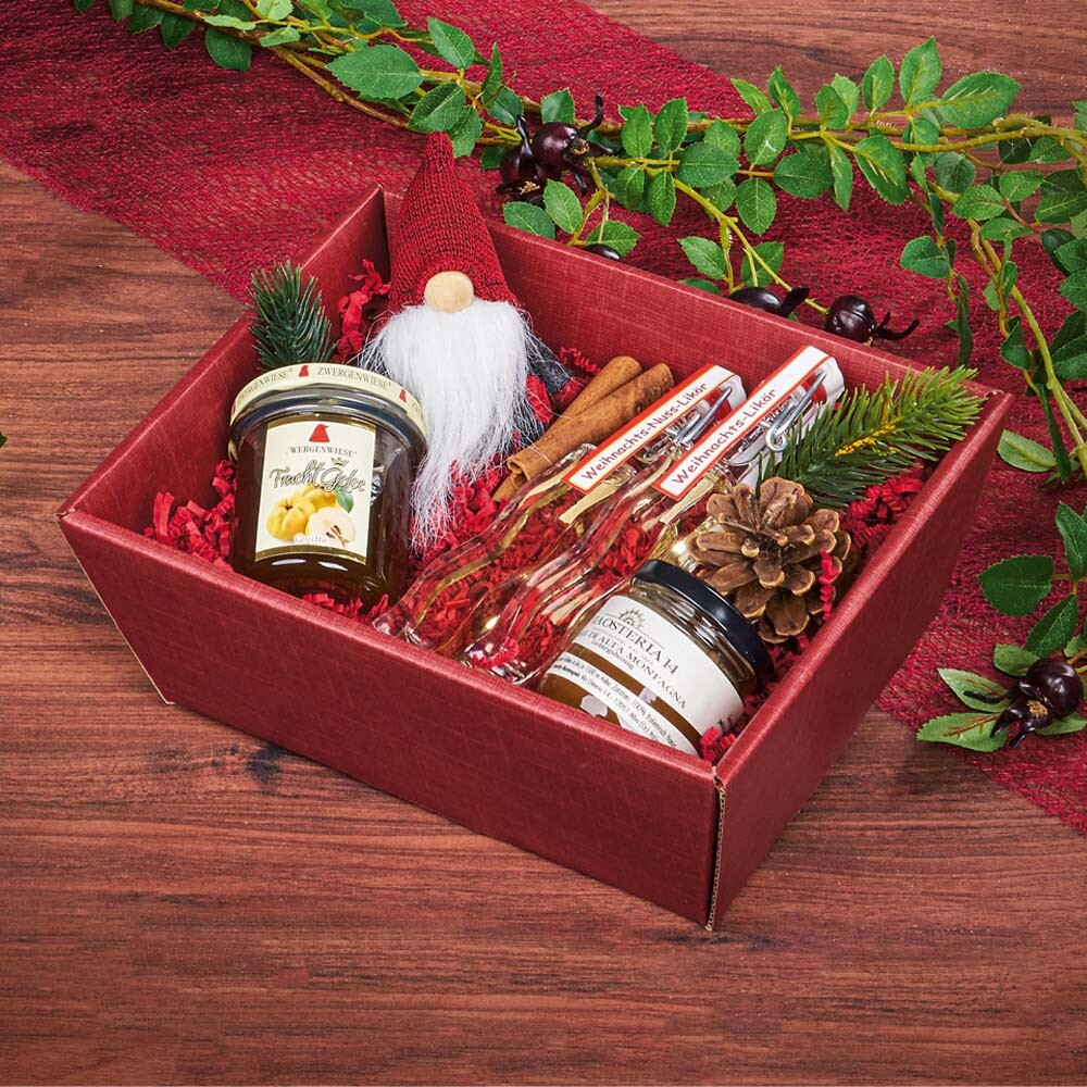 Geschenkkörbe 4-eckig Seta bordeaux klein Geschenkkörbe 4-eckig Seta bordeaux klein