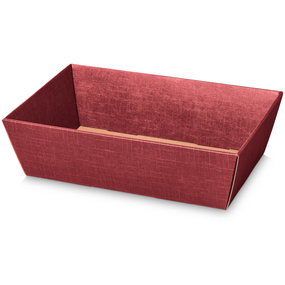 Geschenkkörbe 4-eckig Seta bordeaux mittel Geschenkkörbe 4-eckig Seta bordeaux mittel
