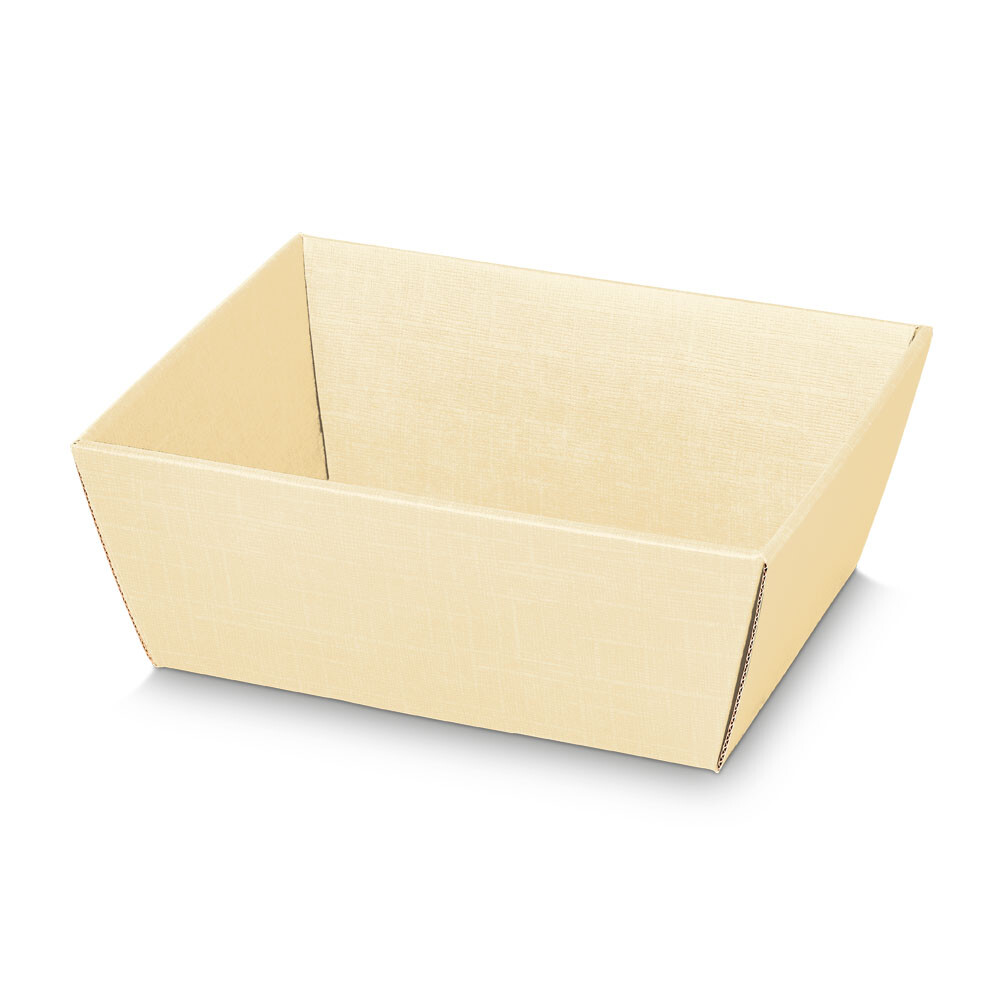 Geschenkkörbe 4-eckig Seta creme klein Geschenkkörbe 4-eckig Seta creme klein
