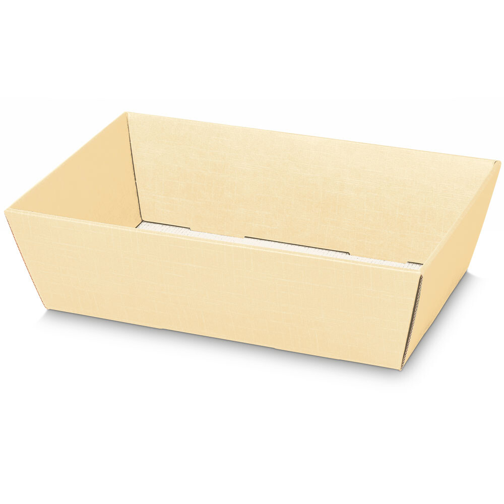 Geschenkkörbe 4-eckig Seta creme mittel Geschenkkörbe 4-eckig Seta creme mittel