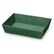 Geschenkkörbe 4-eckig Seta dunkelgrün mini flach Geschenkkörbe 4-eckig Seta dunkelgrün mini flach