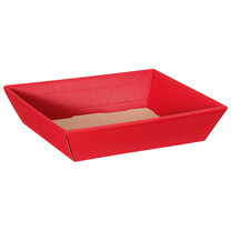 Geschenkkörbe offene Welle flach rot klein Geschenkkörbe offene Welle flach rot klein