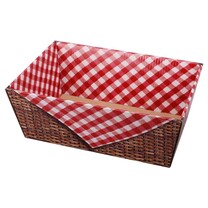 Geschenkkorb 4-eckig Brotzeit rot klein Geschenkkorb 4-eckig Brotzeit rot klein