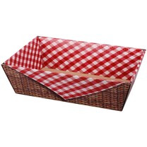 Geschenkkorb 4-eckig Brotzeit rot mittel Geschenkkorb 4-eckig Brotzeit rot mittel