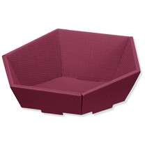 Geschenkkorb 6-eckig offene Welle bordeaux klein Geschenkkorb 6-eckig offene Welle bordeaux klein