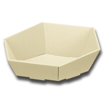 Geschenkkorb 6-eckig offene Welle creme groß Geschenkkorb 6-eckig offene Welle creme groß