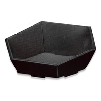 Geschenkkorb 6-eckig offene Welle schwarz mittel Geschenkkorb 6-eckig offene Welle schwarz mittel