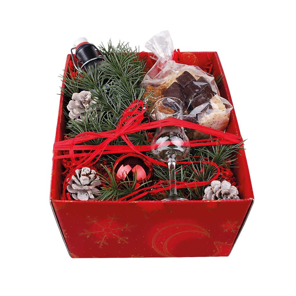 Geschenkkorb Christmas Rot mittel Geschenkkorb Christmas Rot mittel
