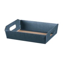 Geschenkkorb flach blau mit Tragegriff klein Geschenkkorb flach blau mit Tragegriff klein