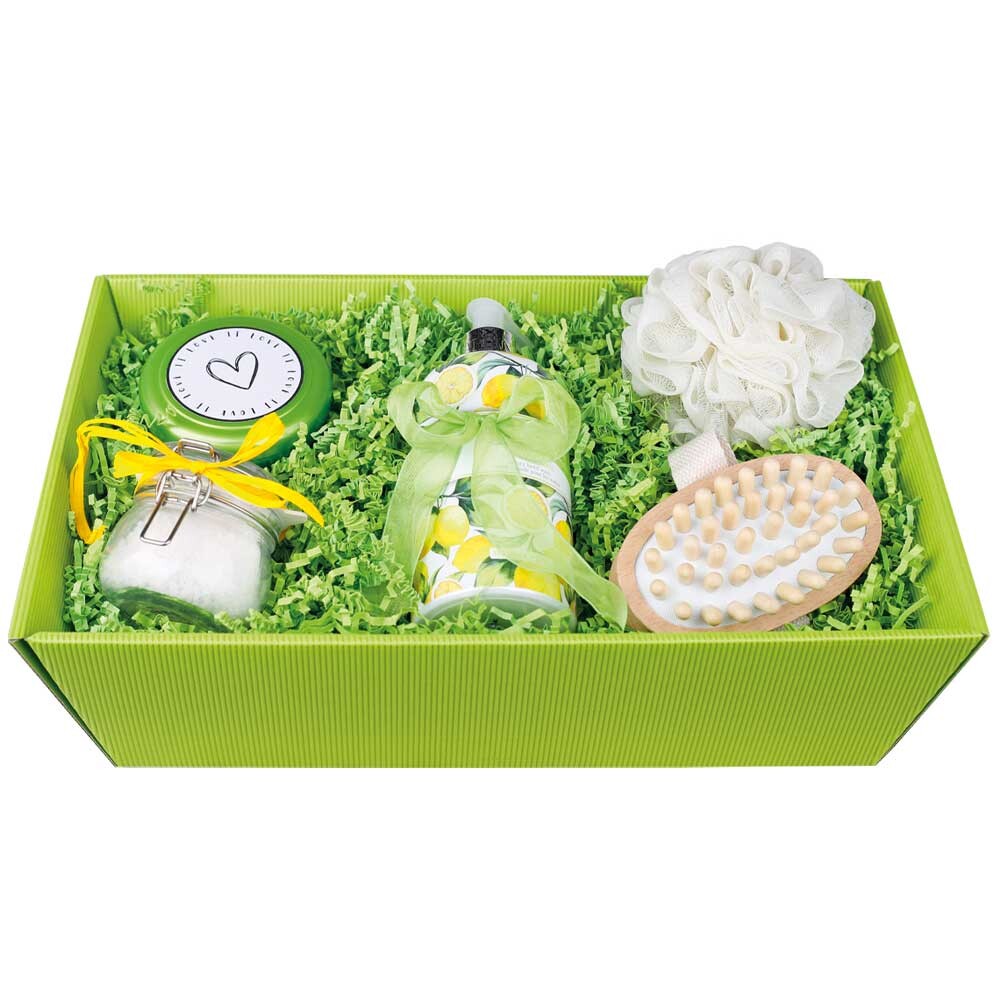 Geschenkkorb Präsentkorb Wellpappkorb Modern mittel hellgrün Geschenkkorb Präsentkorb Wellpappkorb Modern mittel hellgrün