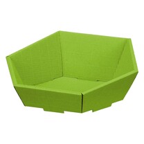 Geschenkkorb Präsentkorb Wellpappkorb 6-eckig klein hellgrün