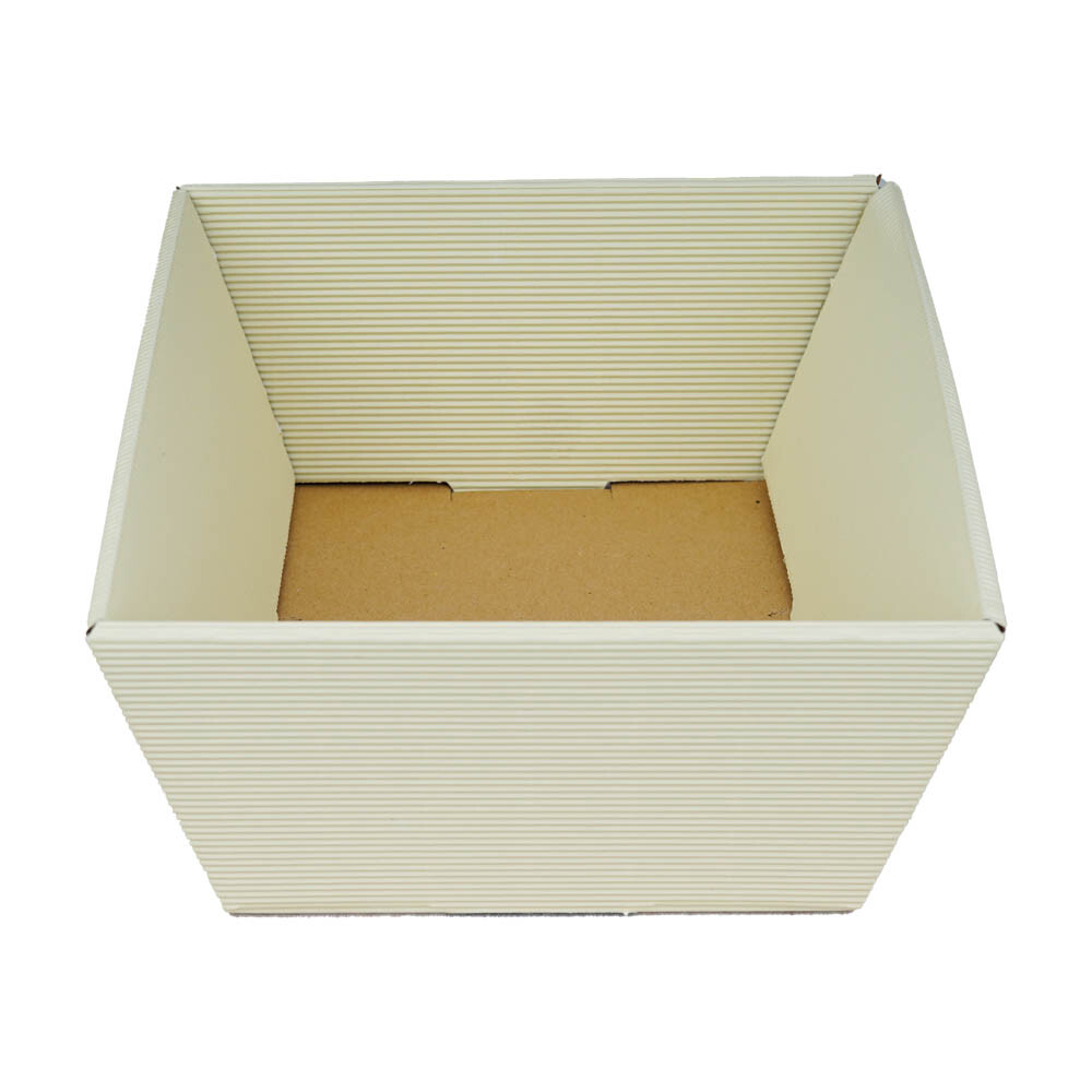 Präsentkorb offene Feinwelle klein creme Präsentkorb offene Feinwelle klein creme