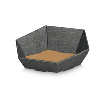 Geschenkkorb Seta 6-eckig anthrazit klein