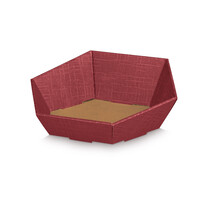 Geschenkkorb Seta 6-eckig bordeaux klein