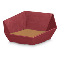 Geschenkkorb Seta 6-eckig bordeaux mittel