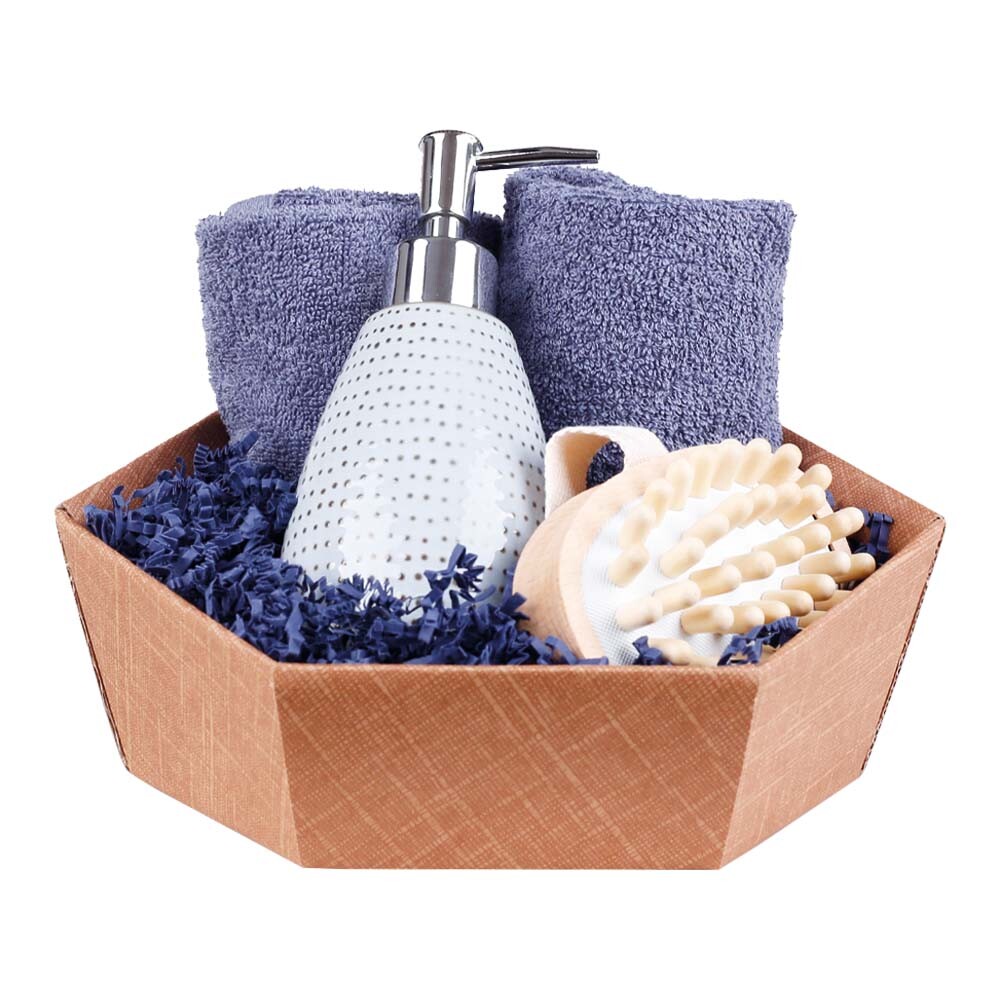 Geschenkkorb Seta 6-eckig Naturfarben klein Geschenkkorb Seta 6-eckig Naturfarben klein
