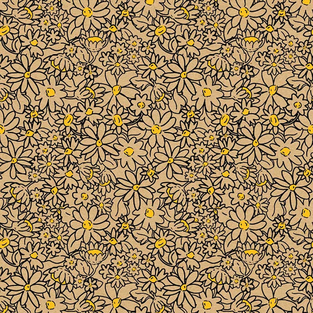 Geschenkpapier 50 m braun Blumen Geschenkpapier 50 m braun Blumen