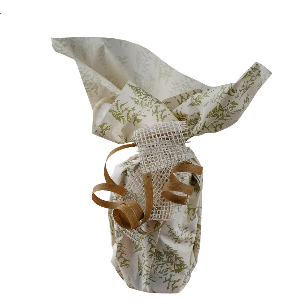 Geschenkpapier Hanf natur Tannenbäume grün Geschenkpapier Hanf natur Tannenbäume grün