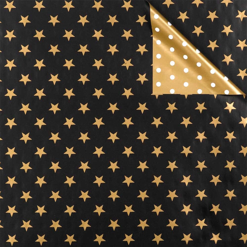 Geschenkpapiere Weihnachten Shop Rollen Bicolor schwarz-gold Geschenkpapiere Weihnachten Shop Rollen Bicolor schwarz-gold