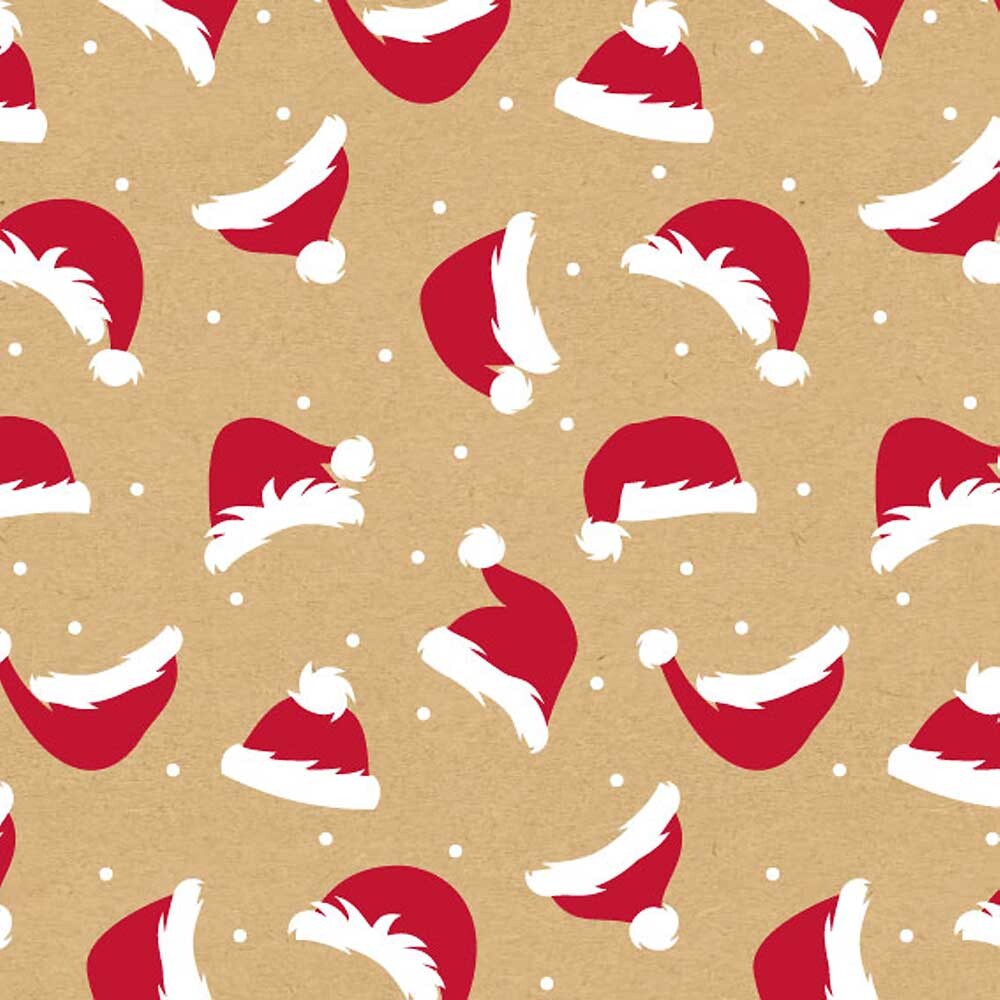Geschenkpapiere Weihnachten Shop Rollen Weihnachtsmützen braun 50 cm Geschenkpapiere Weihnachten Shop Rollen Weihnachtsmützen braun 50 cm