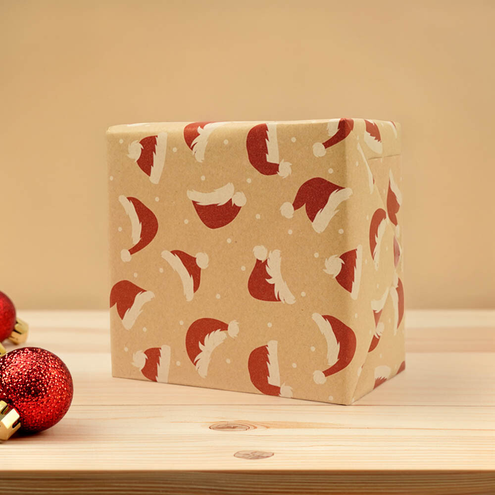 Geschenkpapiere Weihnachten Shop Rollen Weihnachtsmützen braun 50 cm Geschenkpapiere Weihnachten Shop Rollen Weihnachtsmützen braun 50 cm
