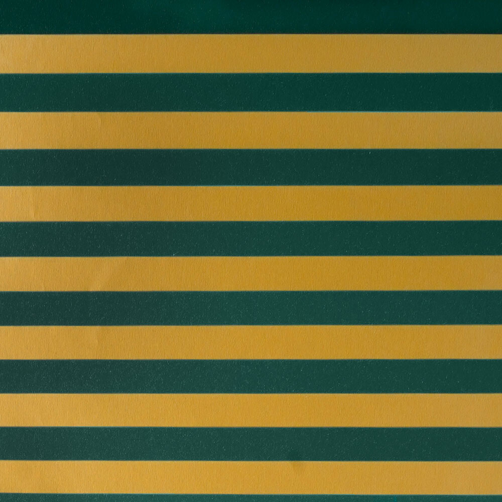 Geschenkpapier Kraft weiss Streifen grün/gold 70 cm x 50 m