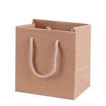 Geschenk-Tragetaschen offene Welle natur Bocksbeutel klein Geschenk-Tragetaschen offene Welle natur Bocksbeutel klein